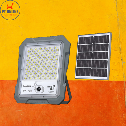 LED Solar Light 200W 1267lm Cool White WIFI Camera 1440P Motion Sensor 30Ah Battery 30W Solar Panel