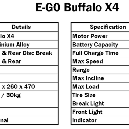 E-GO Buffalo – Heavy-Duty All-Terrain Electric Scooter
