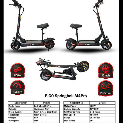 E-GO Springbok Off Road Electric Scooter