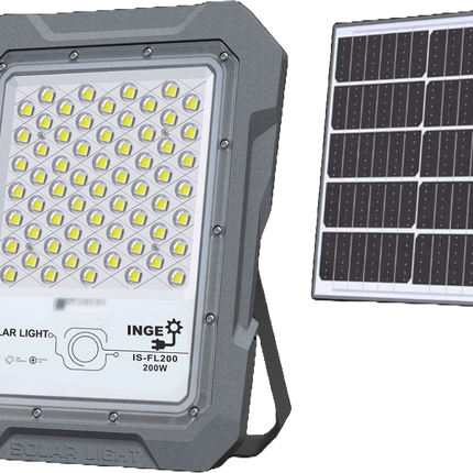 LED Solar Light 200W 1343lm Cool White Motion Sensor 18Ah Battery 30W Solar Panel