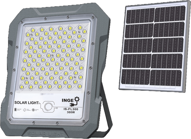 LED Solar Light 300W 2178lm Cool White Motion Sensor 30Ah Battery 40W Solar Panel