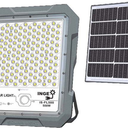 LED Solar Light 500W 2641lm Cool White Motion Sensor 36Ah Battery 45W Solar Panel