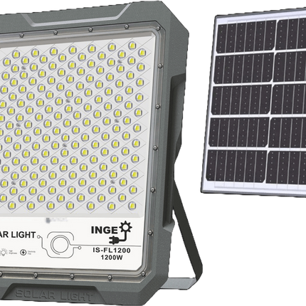 LED Solar Light 1200W 3795lm Cool White Motion Sensor 60Ah Battery 60W Solar Panel