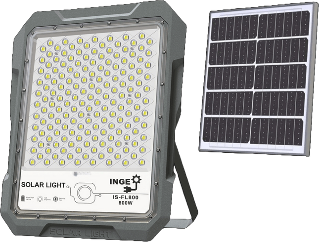 LED Solar Light 800W 3263lm Cool White Motion Sensor 45Ah Battery 50W Solar Panel