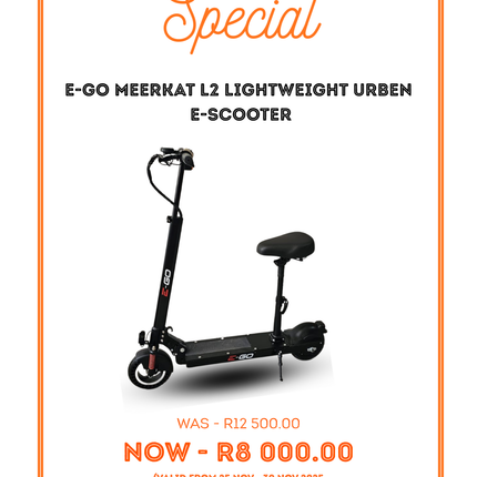 E-GO Meerkat Lightweight Urban Electric Scooter