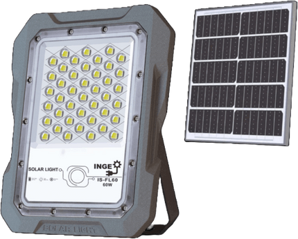 LED Solar Light 60W 620lm Cool White Motion Sensor 6Ah Battery 12W Solar Panel