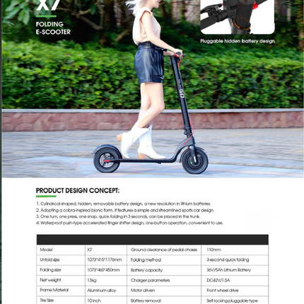 Volta GO X7 Folding E-Scooter